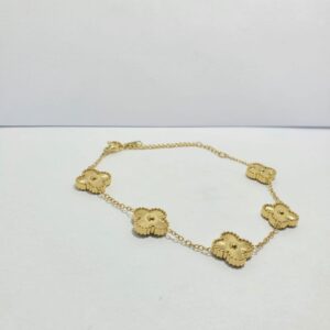 PULSEIRA TREVO DOURADO TEXTURIZADO