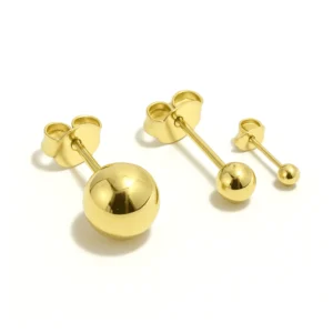 Brinco Trio Bolinhas Maciças